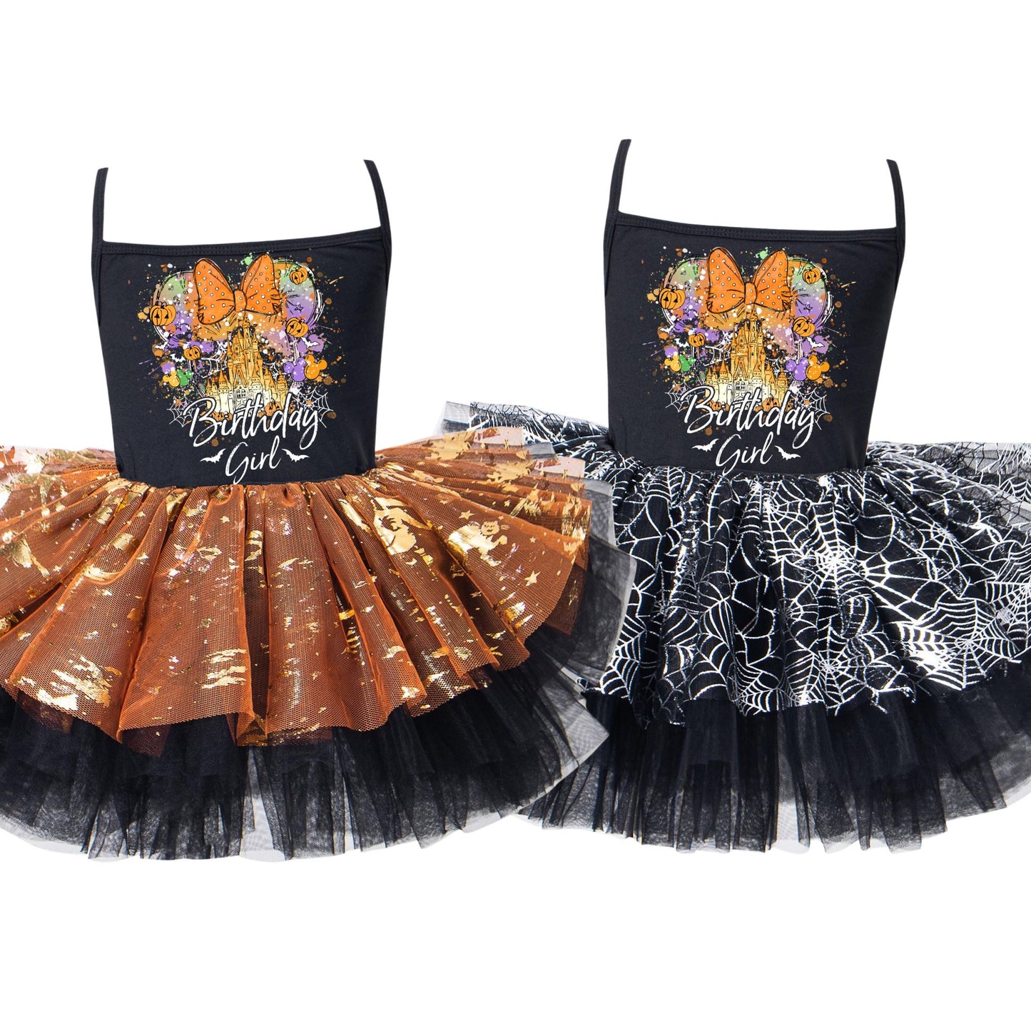 Bow Spooky Birthday Girl Halloween Tutu Dress