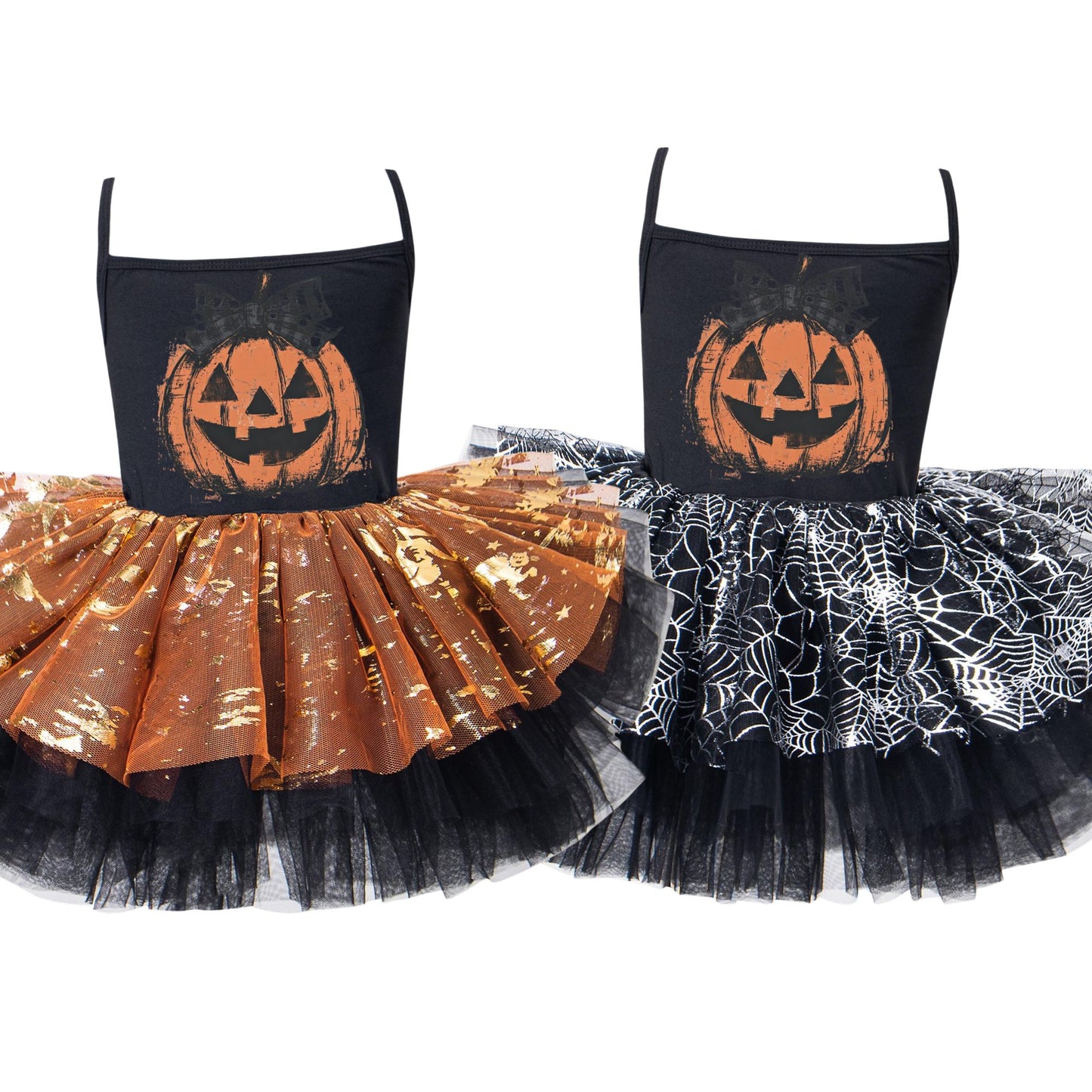 Preppy Jack o Lantern Halloween Tutu Dress