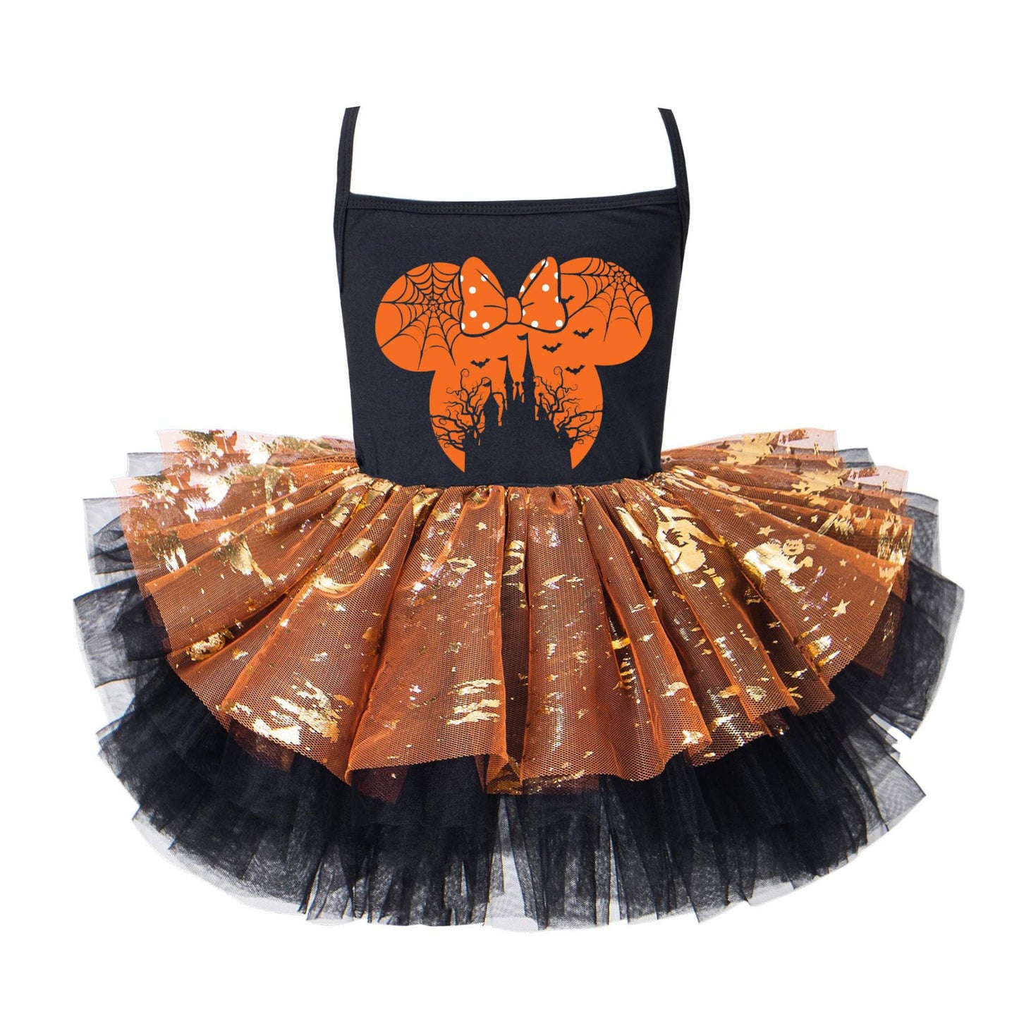 Bow Head Catsle Halloween Tutu Dress