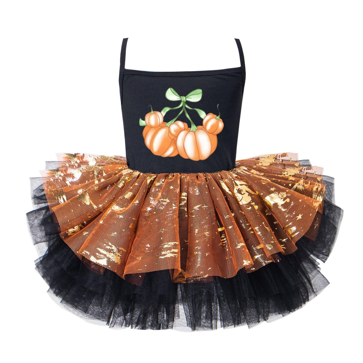 Pumpkin Bow Cute Halloween Tutu Dress