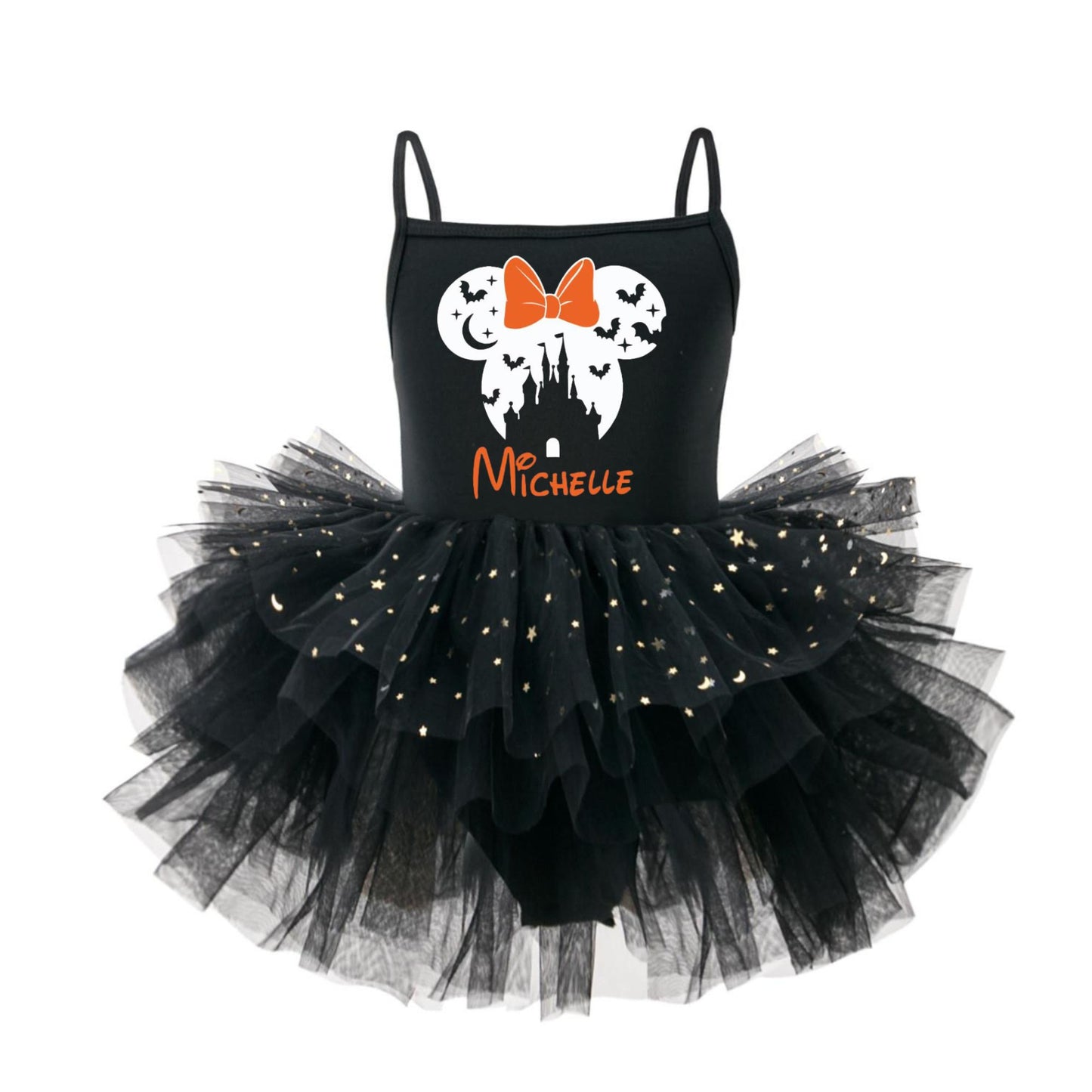 Bow Spooky Head Halloween Tutu Dress