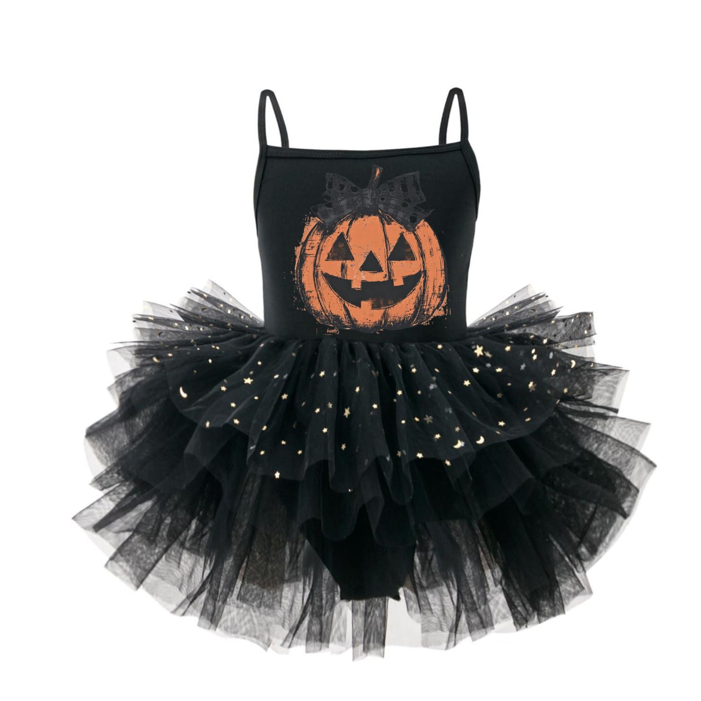 Preppy Jack o Lantern Halloween Tutu Dress