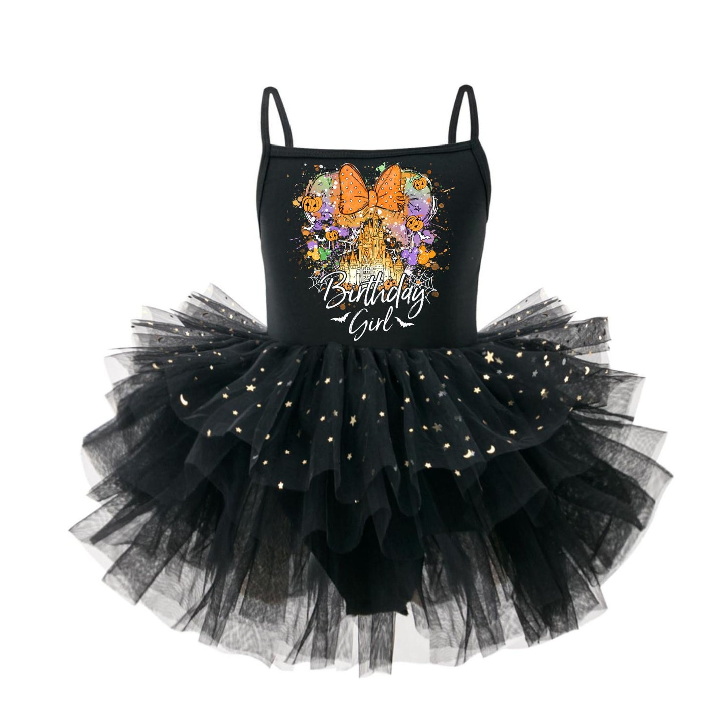 Bow Spooky Birthday Girl Halloween Tutu Dress