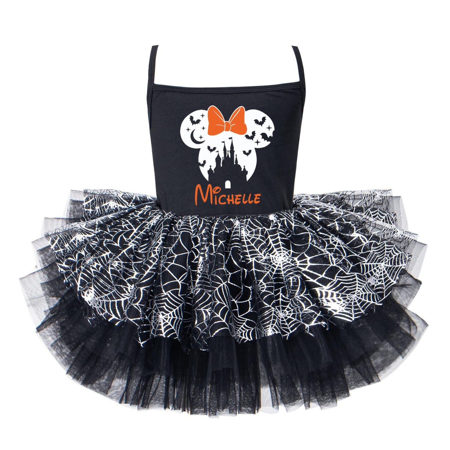 Bow Spooky Head Halloween Tutu Dress