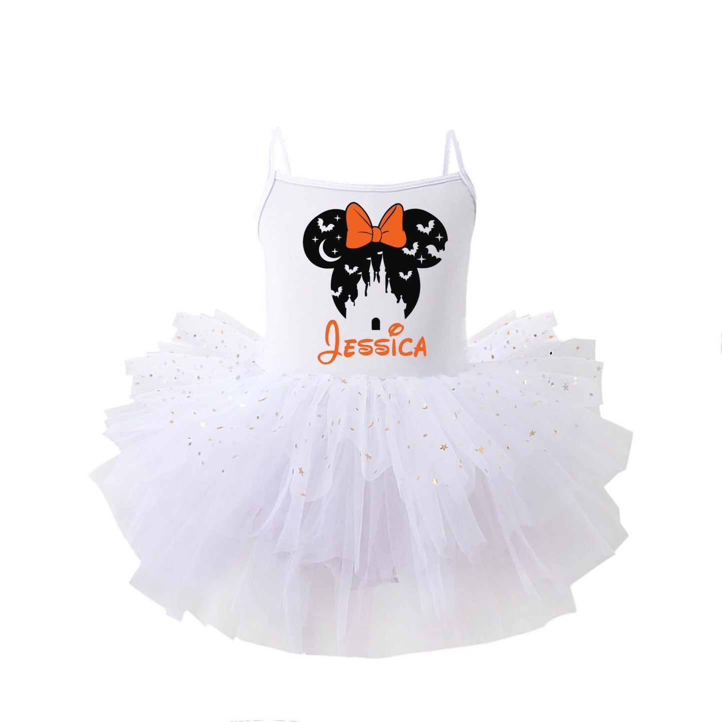 Bow Spooky Head Halloween Tutu Dress