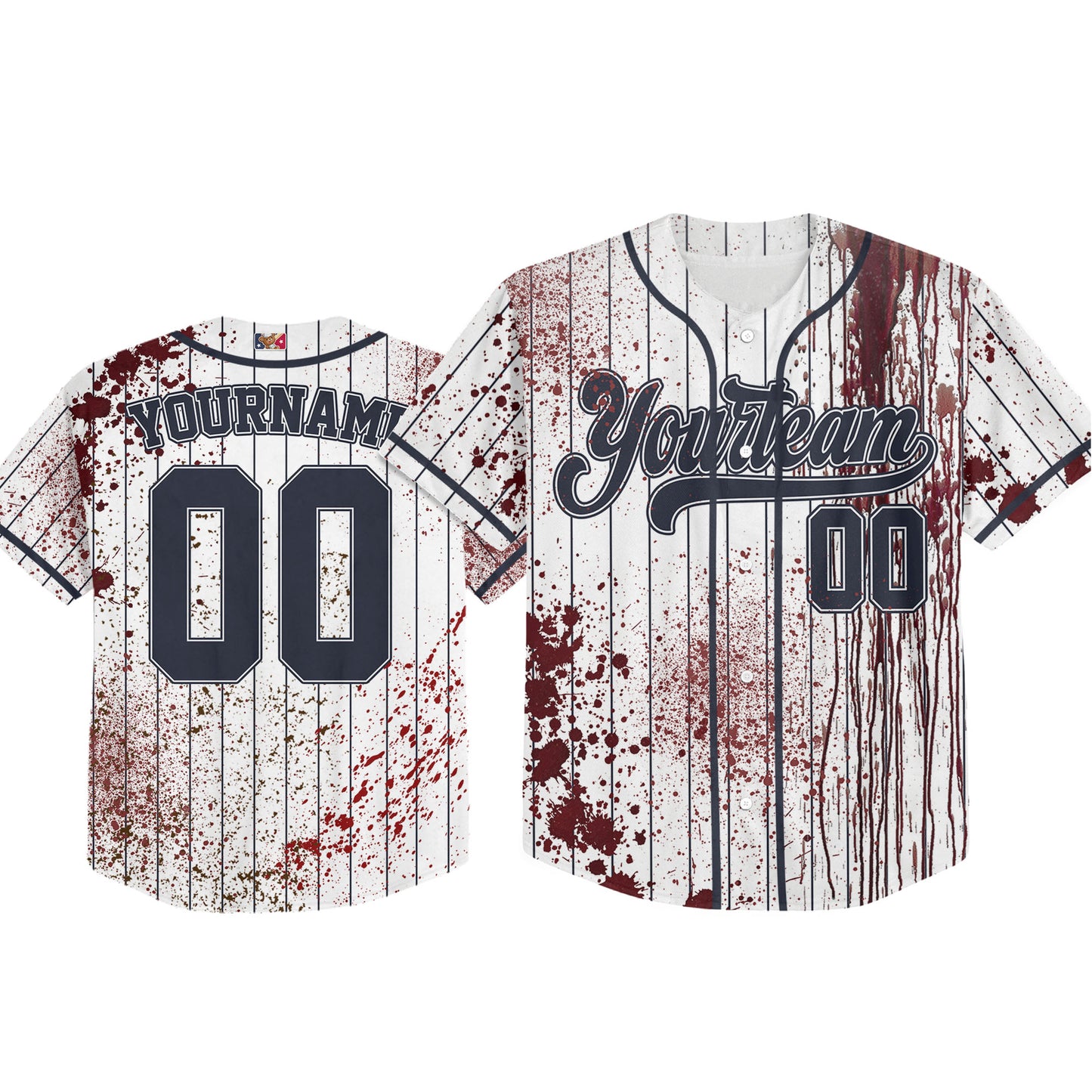 Custom Halloween Basic Hunter Green Baseball Jersey Zombies Cosplay