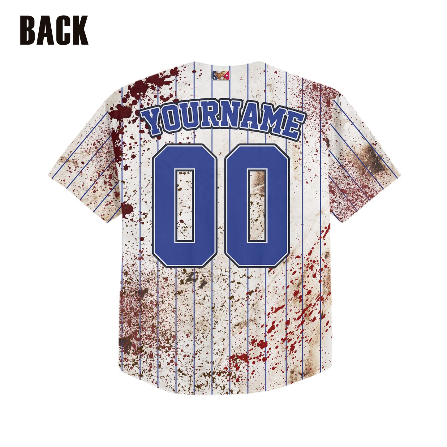 Custom Halloween Simple Royal Blue Baseball Jersey Zombies Cosplay