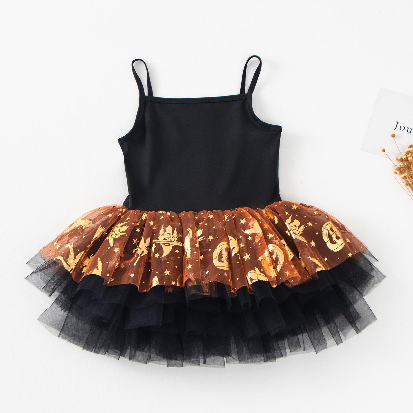 Bow Spooky Birthday Girl Halloween Tutu Dress