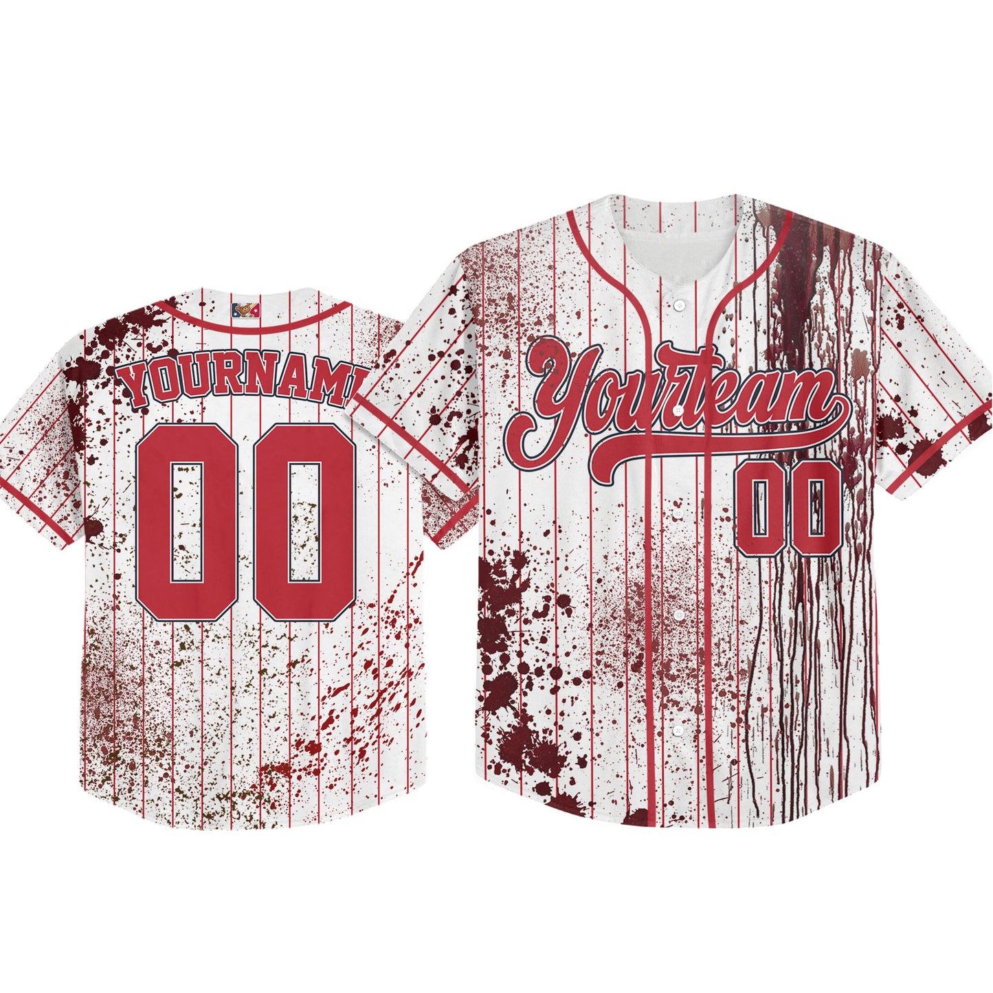 Custom Halloween Basic Hunter Green Baseball Jersey Zombies Cosplay
