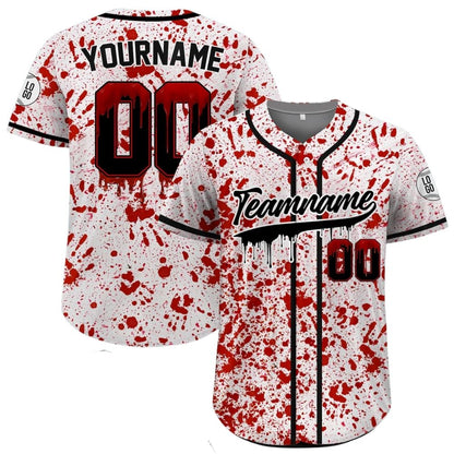 Custom Halloween Party Tee Scary Costume Baseball Jersey