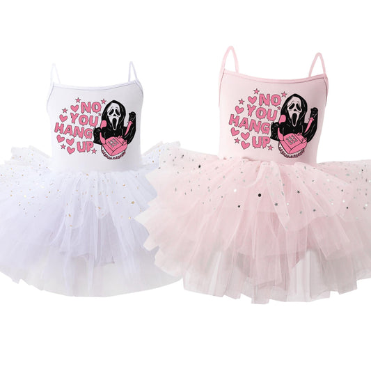 Cute No You Hang Up Halloween Tutu Dress
