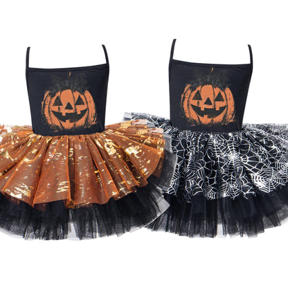 Preppy Jack o Lantern Halloween Tutu Dress