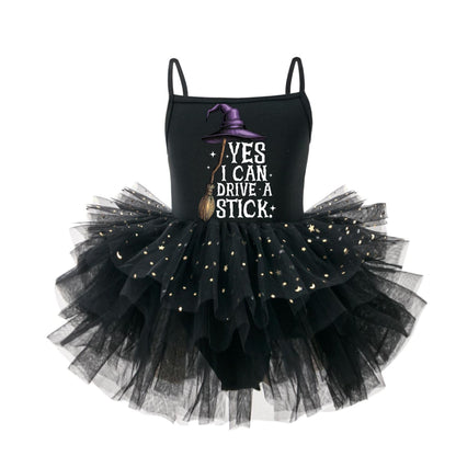 Yes I Can Drive A Stick Halloween Tutu Dress