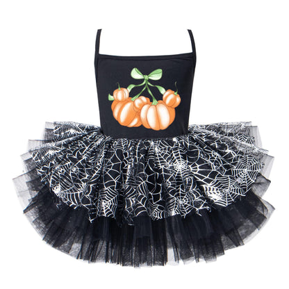 Pumpkin Bow Cute Halloween Tutu Dress