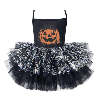 Preppy Jack o Lantern Halloween Tutu Dress
