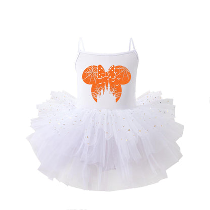 Bow Head Catsle Halloween Tutu Dress