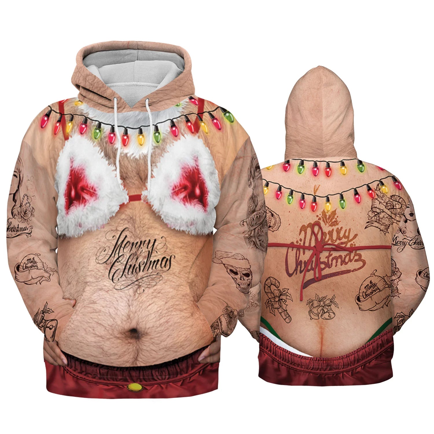 Costume Ugly Hairy Fat Beard Funny Shirt Cosplay