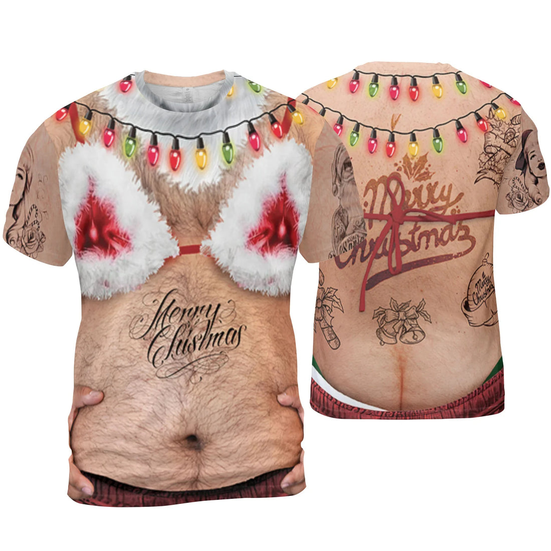 Costume Ugly Hairy Fat Beard Funny Shirt Cosplay