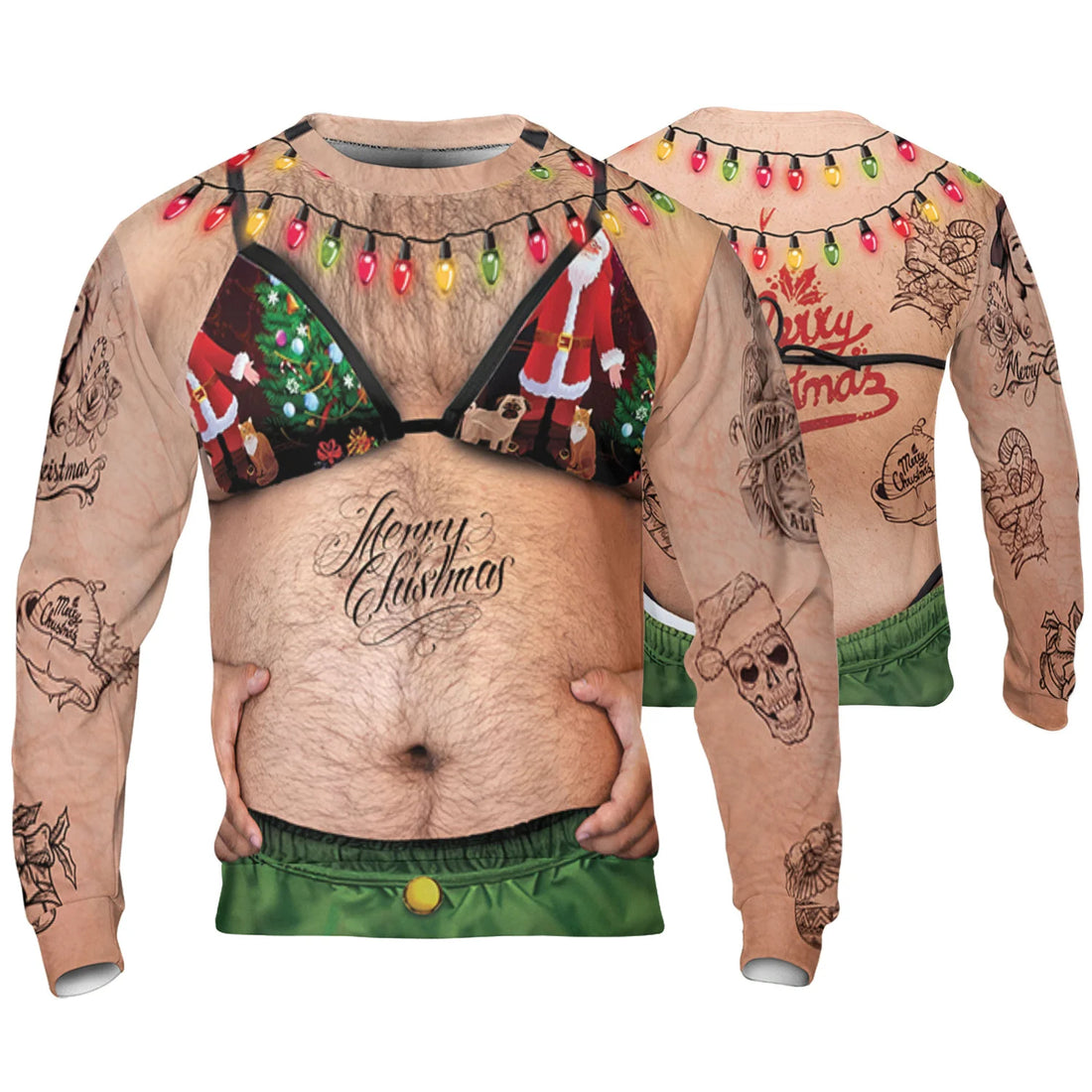 Costume Ugly Hairy Fat Bikini Funny Shirt Cosplay