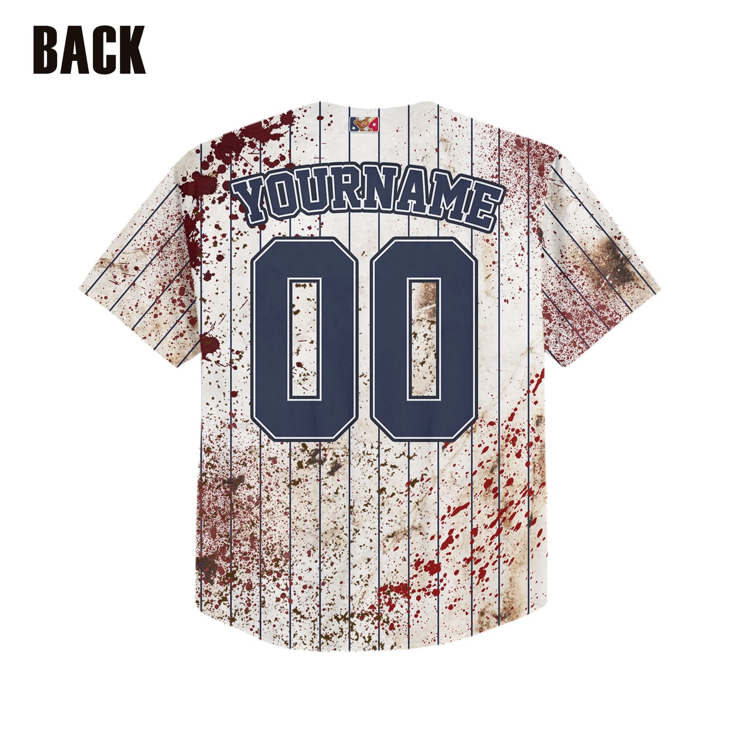 Custom Halloween Simple Navy Baseball Jersey Zombies Cosplay