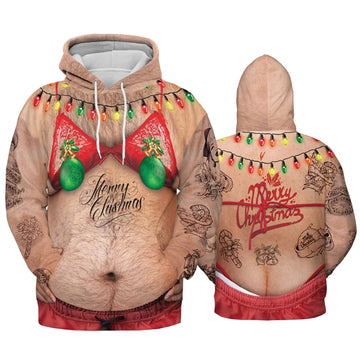 Costume Ugly Hairy Fat Man Funny Shirt Cosplay