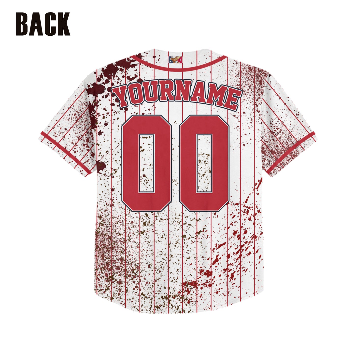 Custom Halloween Basic Hunter Red Baseball Jersey Zombies Cosplay