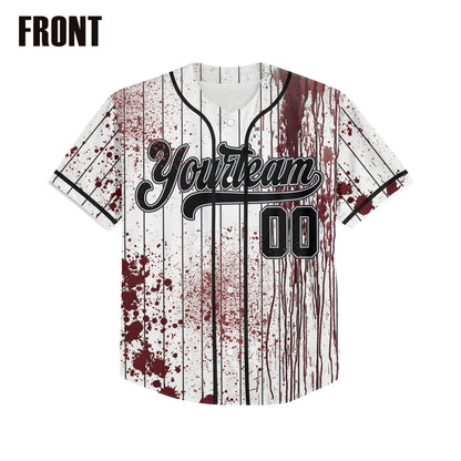 Custom Halloween Basic Hunter Black Baseball Jersey Zombies Cosplay