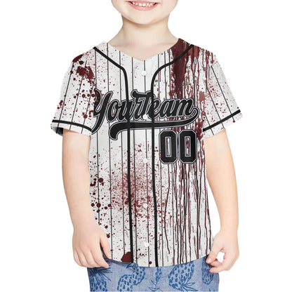 Custom Halloween Basic Hunter Black Baseball Jersey Zombies Cosplay